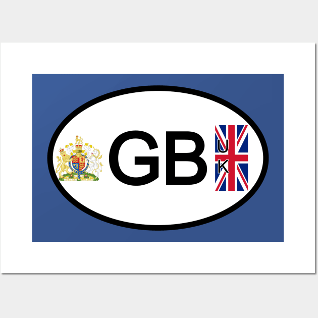 Great Britain car country code Wall Art by Travellers